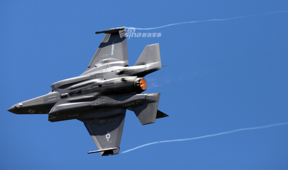 尽显肥电妖娆身姿美海军陆战队f35b战机飞行训练