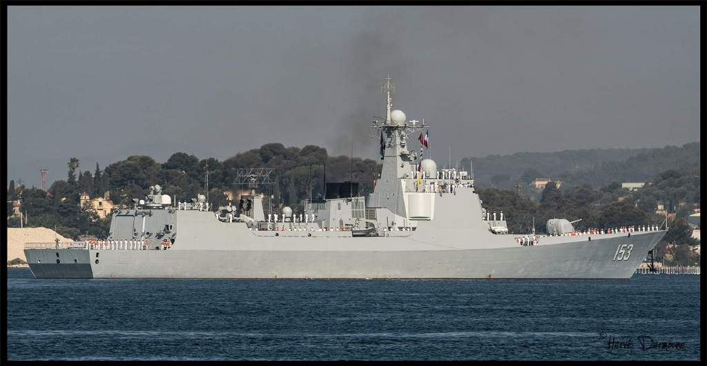 抵达土伦的153"西安"舰 图源:社交媒体